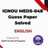 IGNOU MEDS-049 Guess Paper Solved