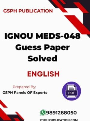 IGNOU MEDS-049 Guess Paper Solved