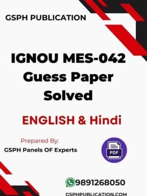 IGNOU MES-042 Guess Paper Solved