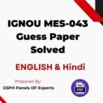 IGNOU MES-043 Guess Paper Solved