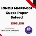 IGNOU MMPF-001 Guess Paper Solved