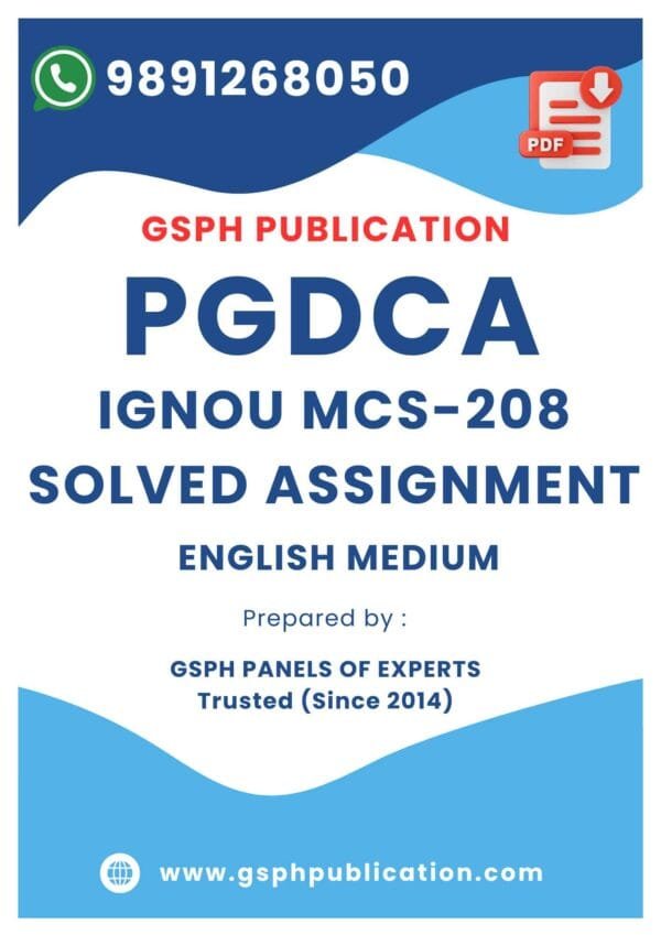 IGNOU MCS-208 Solved Assignment