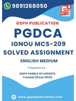 IGNOU MCS-209 Solved Assignment