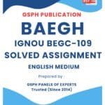IGNOU BEGC-109 Solved Assignment