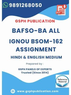 IGNOU BSOM-162 Solved Assignment
