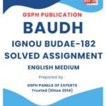 IGNOU BUDAE-182 Solved Assignment