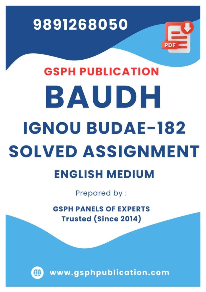 IGNOU BUDAE-182 Solved Assignment