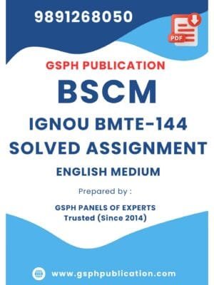 IGNOU BMTE-144 Solved Assignment