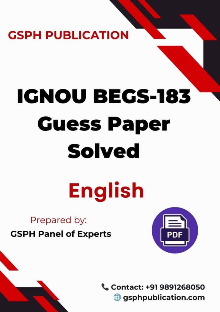 IGNOU BEGS-183 Guess Paper Solved