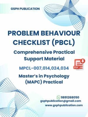 IGNOU MAPC Problem Behaviour Checklist Practical PDF