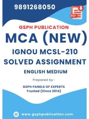 IGNOU MCSL-210 Solved Assignment