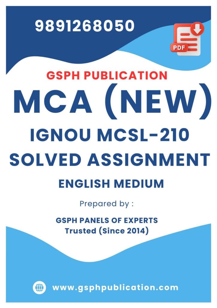 IGNOU MCSL-210 Solved Assignment