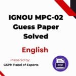 IGNOU MPC-02 Guess Paper Solved