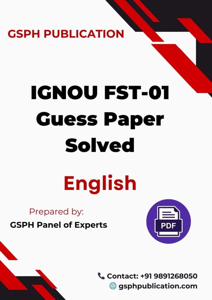 IGNOU FST-01 Guess Paper Solved