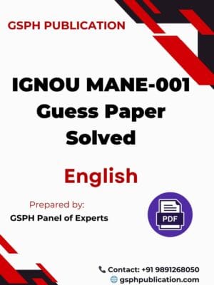 IGNOU MANE-001 Guess Paper Solved