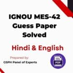 IGNOU MES-42 Guess Paper Solved