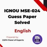 IGNOU MSE-024 Guess Paper Solved
