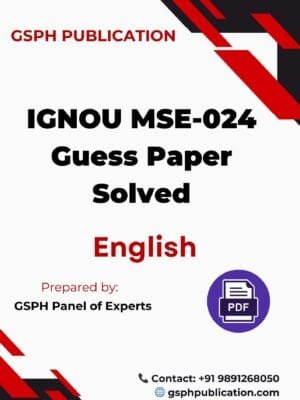 IGNOU MSE-024 Guess Paper Solved