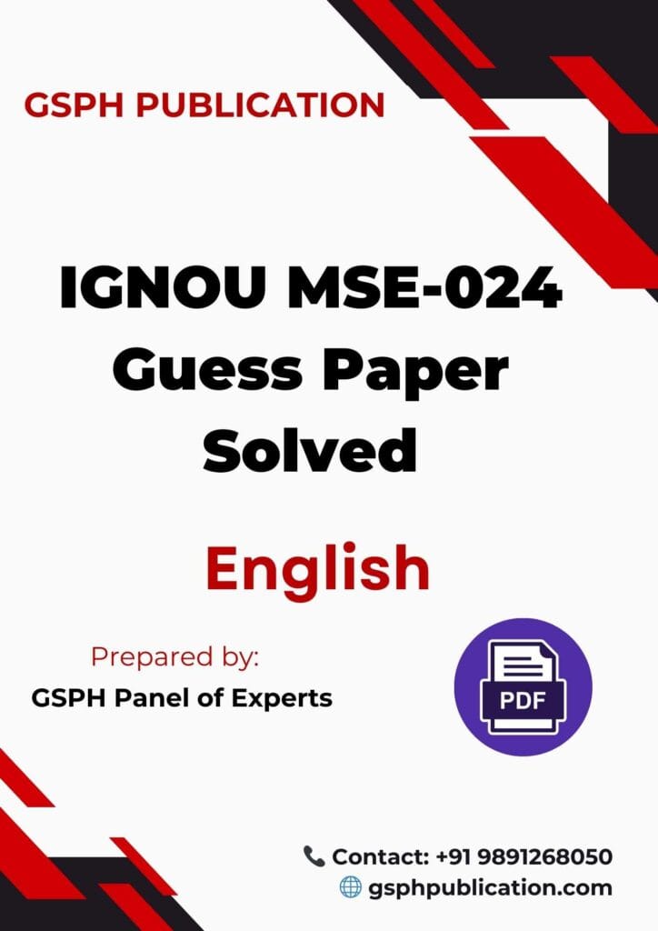 IGNOU MSE-024 Guess Paper Solved