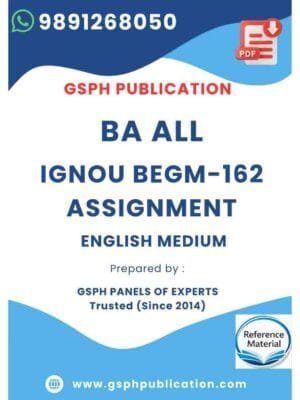 IGNOU BEGM-162 Solved Assignment