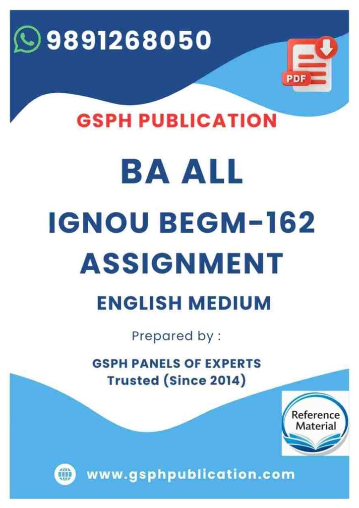 IGNOU BEGM-162 Solved Assignment