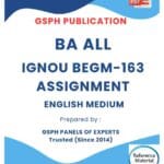 IGNOU BEGM-163 Solved Assignment