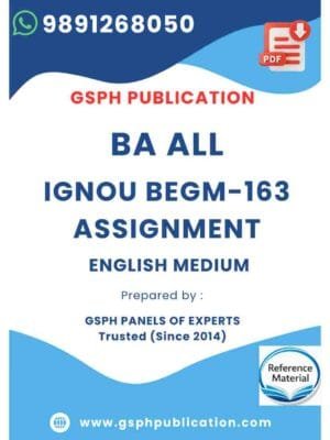IGNOU BEGM-163 Solved Assignment