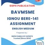 IGNOU BERE-141 Solved Assignment