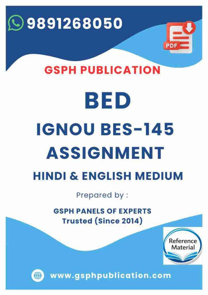 IGNOU BES-145 Solved Assignment
