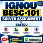 IGNOU BESC-101 Solved Assignment