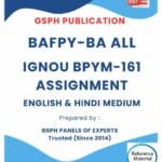 IGNOU BPYM-161 Solved Assignment