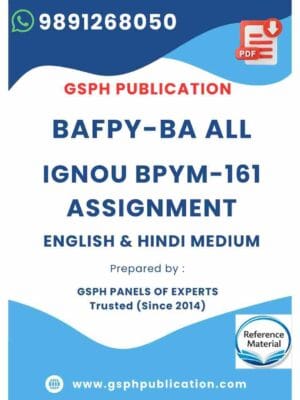 IGNOU BPYM-161 Solved Assignment