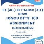 IGNOU BTTS-183 Solved Assignment