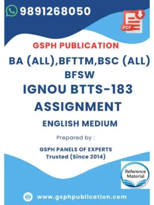 IGNOU BTTS-183 Solved Assignment