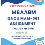 IGNOU MAM-061 Solved Assignment
