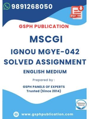 IGNOU MGYE-042 Solved Assignment