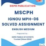 IGNOU MPH-06 Solved Assignment