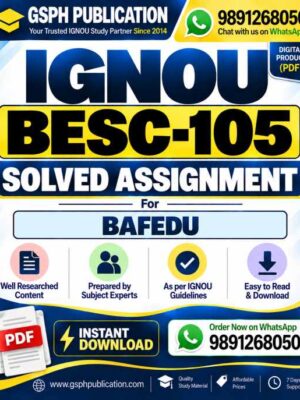 IGNOU BESC-105 Solved Assignment