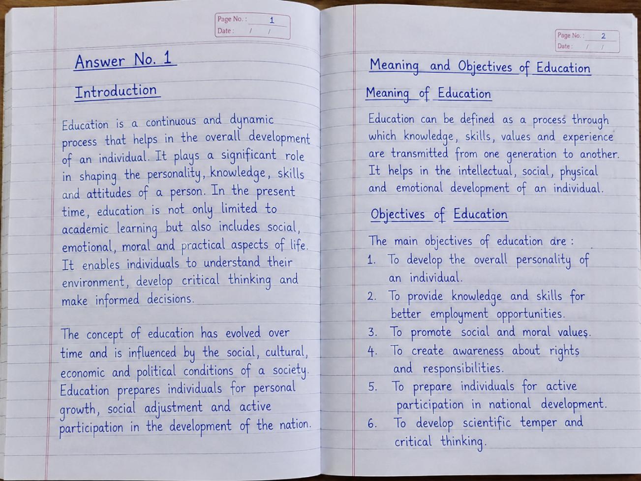 IGNOU handwritten assignment sample page 5