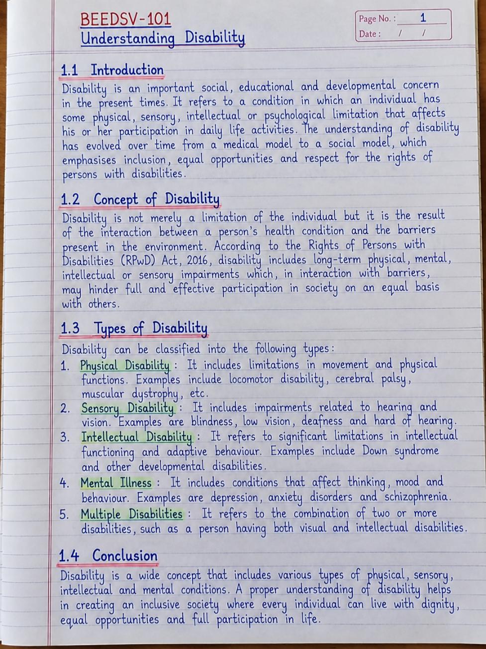 IGNOU handwritten assignment sample page 2