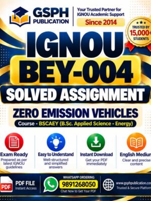 IGNOU BEY-004 Solved Assignment